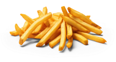AI generated Crispy French Fries on Transparent Background png