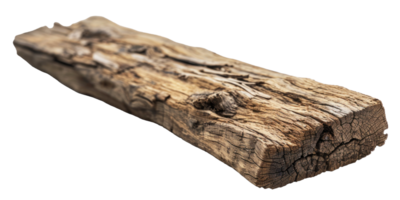 AI generated Textured Rough Wood on Transparent Background png