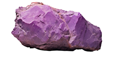ai generado pesado púrpura rock en transparente png
