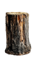 AI generated Rustic Rough Wood Texture Stump png