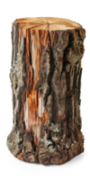 ai gegenereerd getextureerde ruw hout log geïsoleerd png