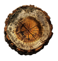 AI generated Cross-section of Rough Wood Texture png