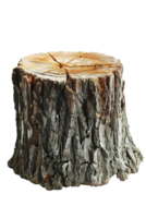 AI generated Rough Wood Texture on Stump Cut png