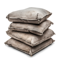 AI generated Stack of Cement Bags on Transparent Background png