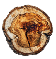 AI generated Cross-section of Rough Wood Slice png