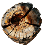 AI generated Detailed Rough Wood Texture on Transparent png