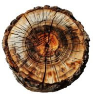 AI generated Rough Wood Texture Cross Section Detail png