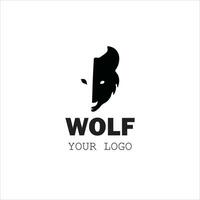 lobo cara logo, adecuado para creando un logo para tu grupo o negocio, vector