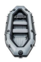 AI generated Top View of Gray Inflatable Boat png