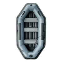 AI generated Top View of Gray Inflatable Boat png