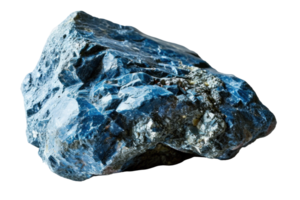 AI generated Vibrant Blue Rock on Transparent Background png