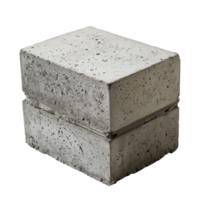 AI generated Grey Concrete Block on Transparent Background png