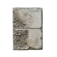 AI generated Top View of a Concrete Block on Transparent png