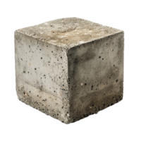 AI generated Isolated Concrete Block on Transparent Background png