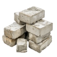 AI generated Concrete Block Pile on Transparent Background png