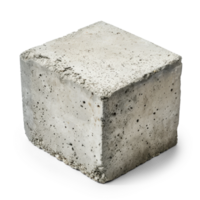 AI generated Solid Concrete Block on Transparent Background png