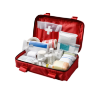 AI generated Compact First Aid Kit on Transparent Background png