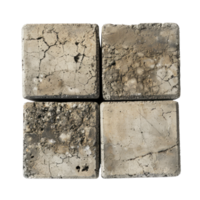 AI generated Top View of Aged Concrete Blocks Arranged png