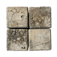 AI generated Top View of Aged Concrete Blocks Arranged png