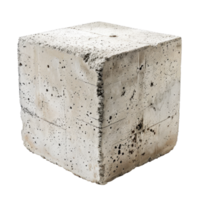 AI generated Single Concrete Block on Transparent Background png