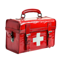 AI generated Red First Aid Bag Isolated on White png