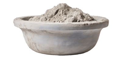 AI generated a basin full of cement, png file of isolated cutout object on transparent background