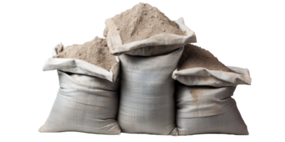 AI generated open sandbags, png file of isolated cutout object on transparent background