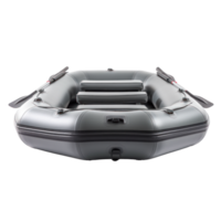 AI generated gray inflatable boat, png file of isolated cutout object on transparent background