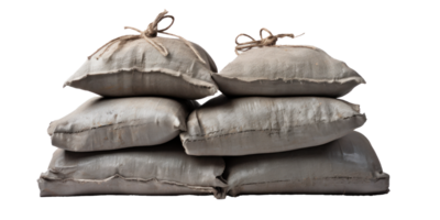 AI generated sandbags, png file of isolated cutout object on transparent background