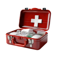 AI generated Portable First Aid Kit Opened on Side png