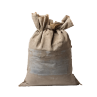 AI generated bag of cement, png file of isolated cutout object on transparent background