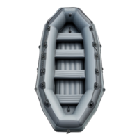 AI generated Top View of Gray Inflatable Boat png