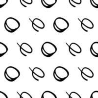 Seamless pattern with sketch round squiggle vector