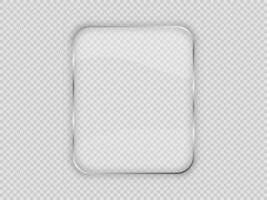 Glass plate in rounded vertical frame vector