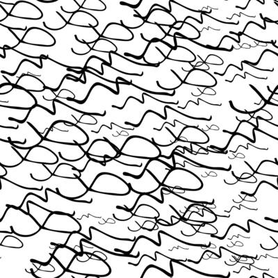 Seamless pattern with sketch round squiggle