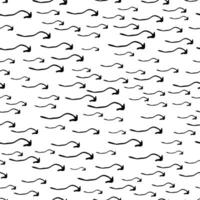 Seamless pattern with doodle arrows vector