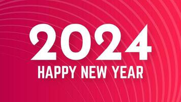 2024 Happy New Year on colorful background vector