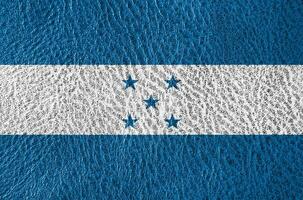 abstract leather texture with the flag photo