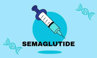 Semaglutide Ozempic injection control blood sugar levels vector