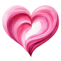 AI generated Pink heart for Valentine's day. Isolated. For greeting card, banner, logo, brand, sales png