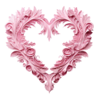 ai gegenereerd roze hart voor Valentijnsdag dag. geïsoleerd. voor groet kaart, banier, logo, merk, verkoop png