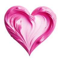 AI generated Pink heart for Valentine's day. Isolated. For greeting card, banner, logo, brand, sales png