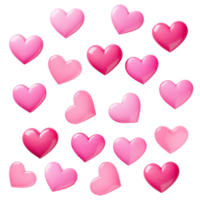 AI generated Pink heart for Valentine's day. Isolated. For greeting card, banner, logo, brand, sales png