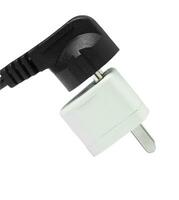 electricity adaptor on white photo