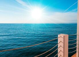 Beautiful sea and the deck. Batumi.Georgia photo