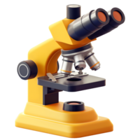 AI generated Microscope, 3d design. suitable for education, science and design elements png