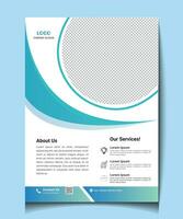 Creative Corporate Template vector design for Brochure, Annual Report, Magazine, Poster, Corporate Presentation, Portfolio, Flyer, infographic, layout modern with Blue color size A4, Easy to use.