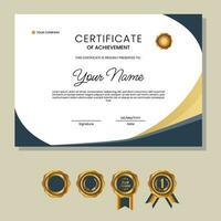 Elegant certificate template. Use for print, certificate, diploma, graduation vector