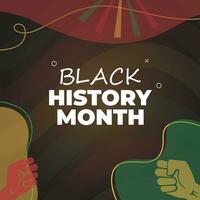 vector black history month social media post template