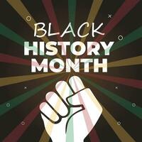 vector black history month social media post template